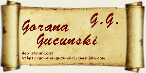 Gorana Gucunski vizit kartica